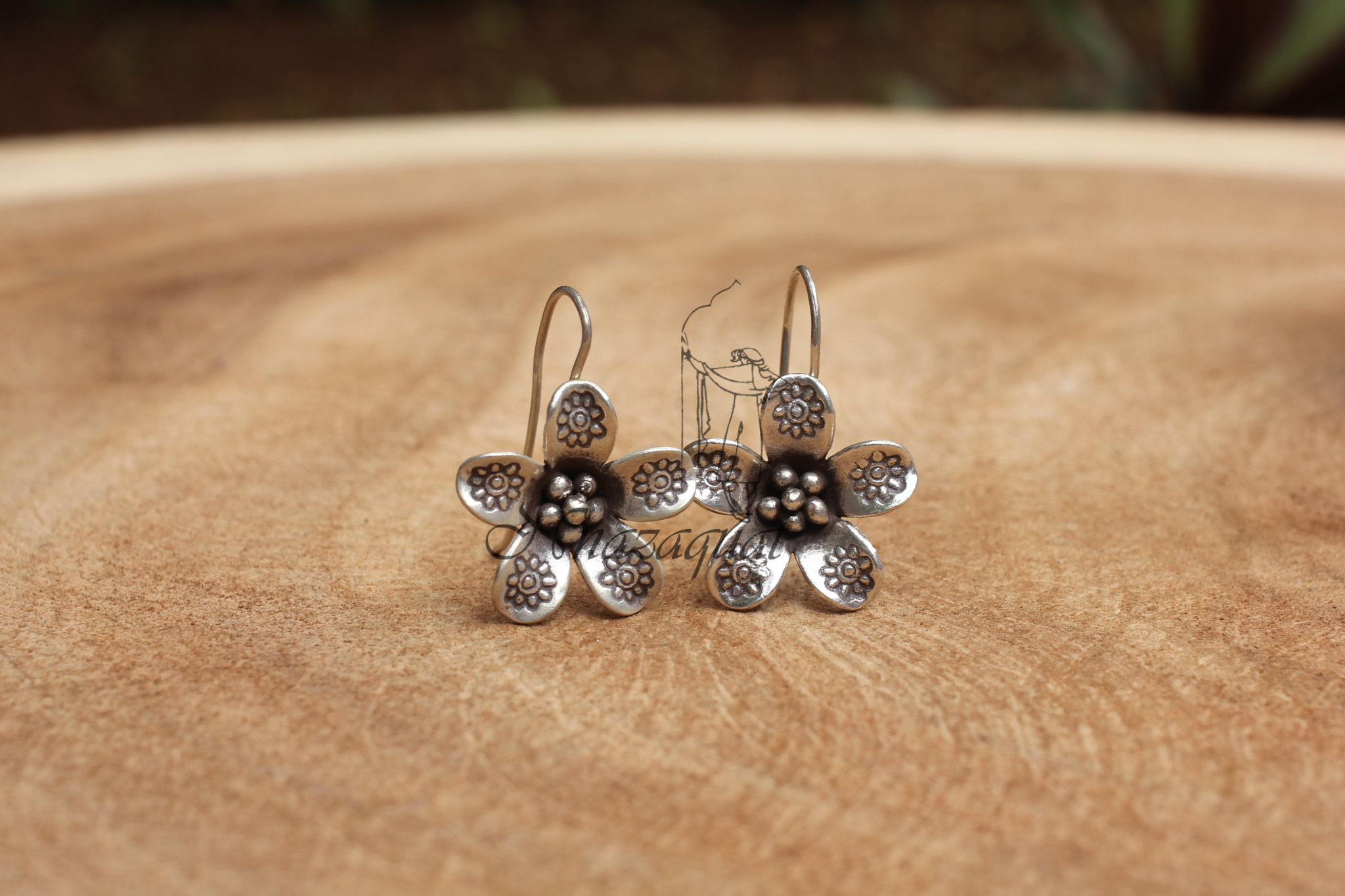 Flower Dangle Earrings Sterling Silver | Kay